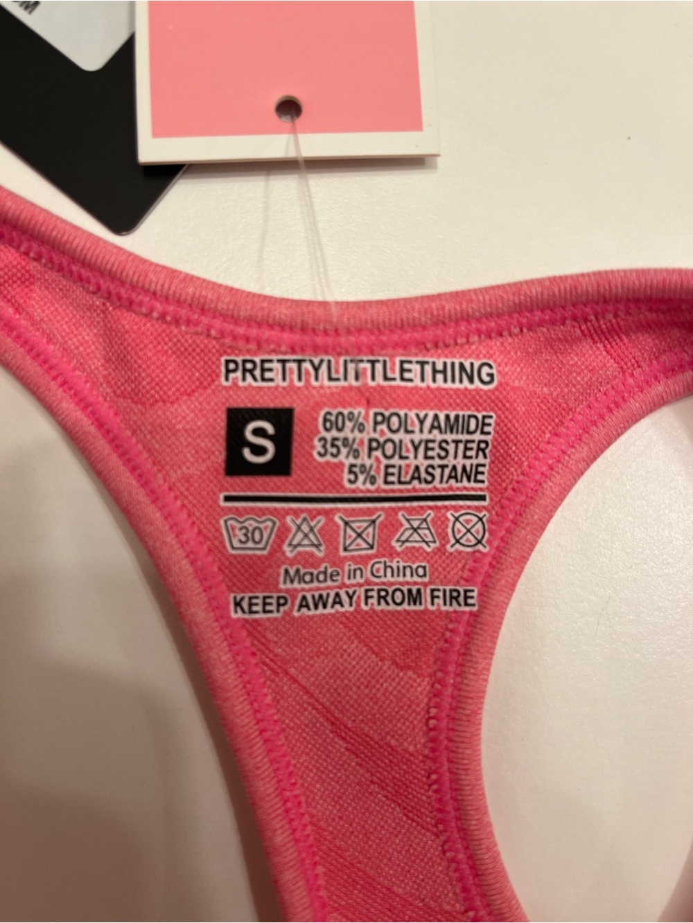 PrettyLittleThing Taupe & Pink Seamless Sports Bralettes - Picture 7 of 7